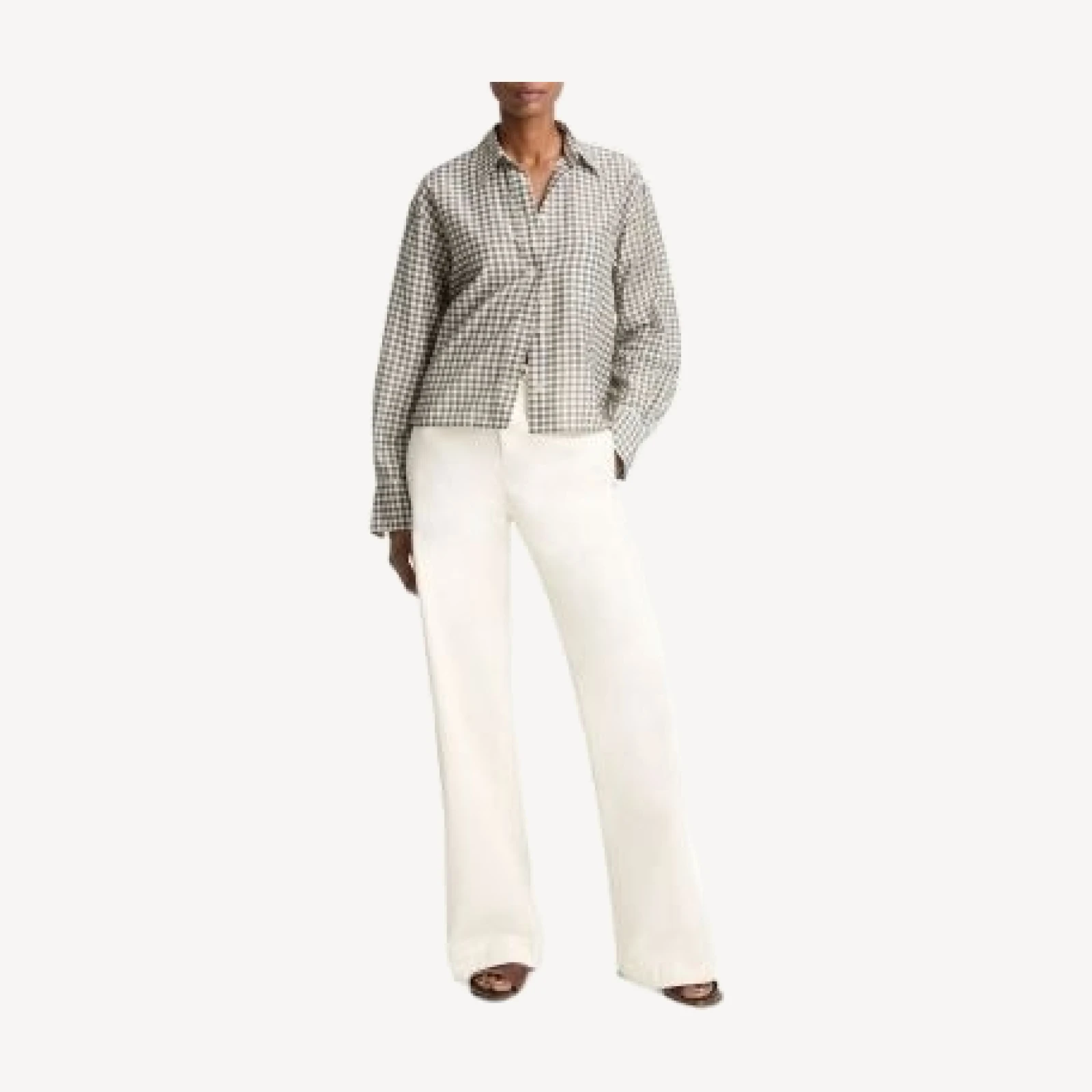 Vince Cropped Long Sleeve Shirt