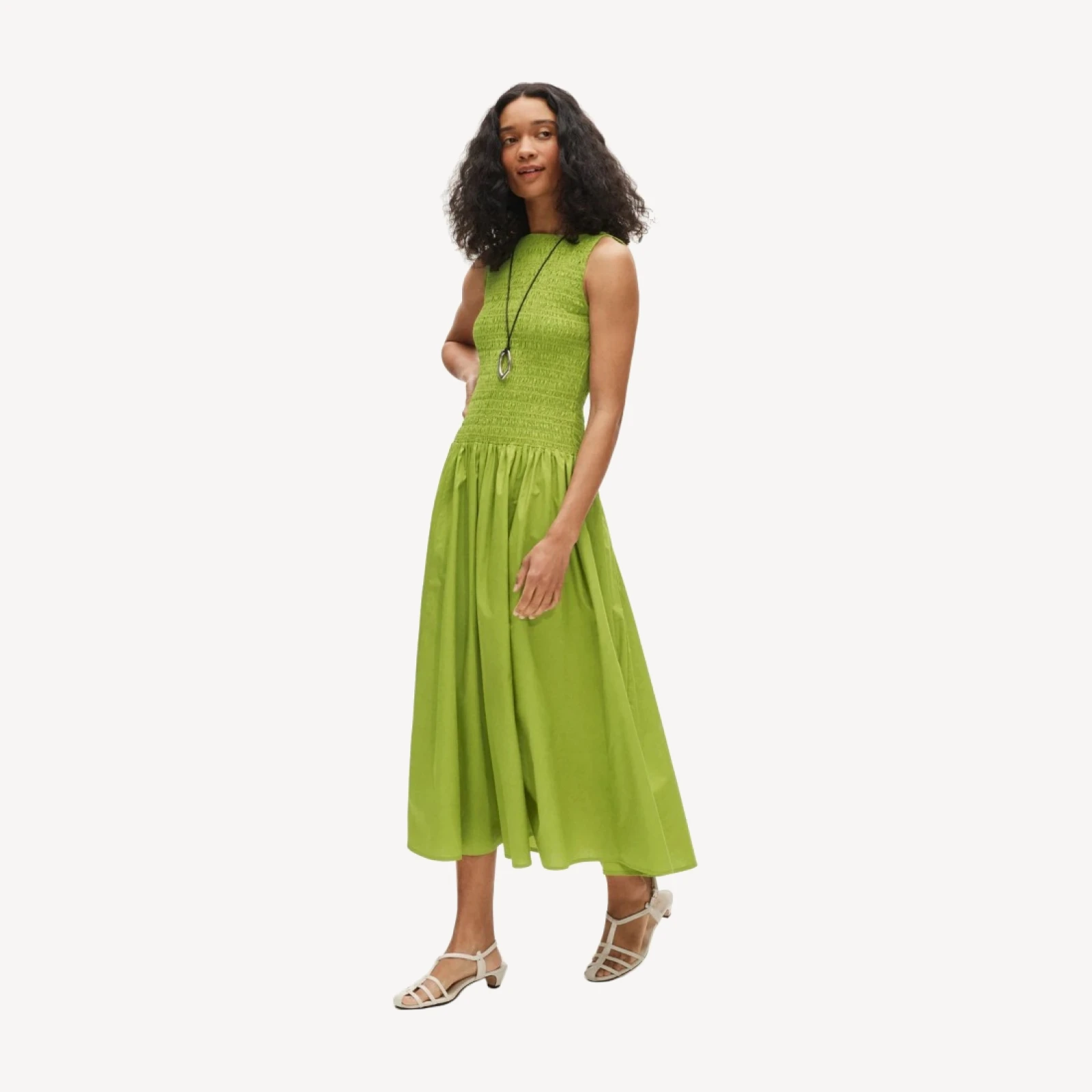 Lina smocked midi dress