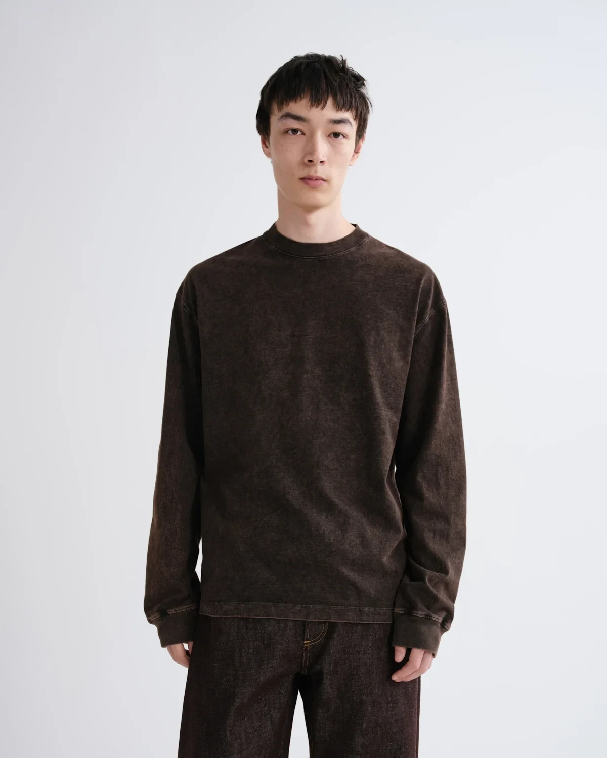 Asha Long Sleeve Mock Neck Tee in Pulse