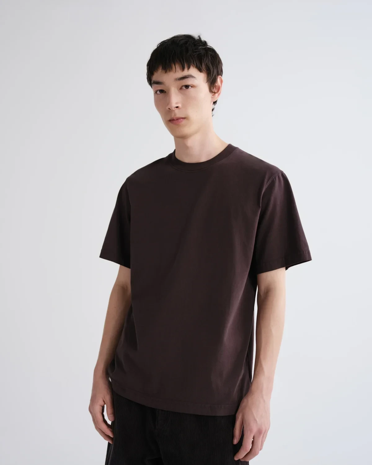 Asha Mock Neck Tee in Forge