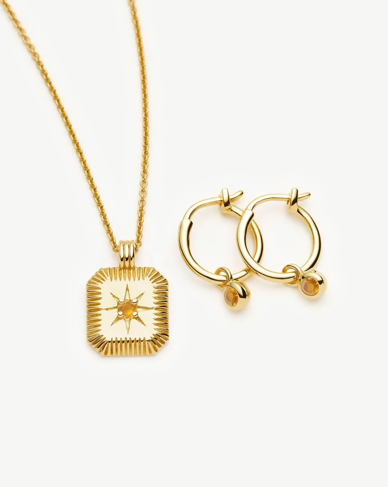 The Meaningful November Birthstone Set | 18ct Gold Vermeil/Citrine