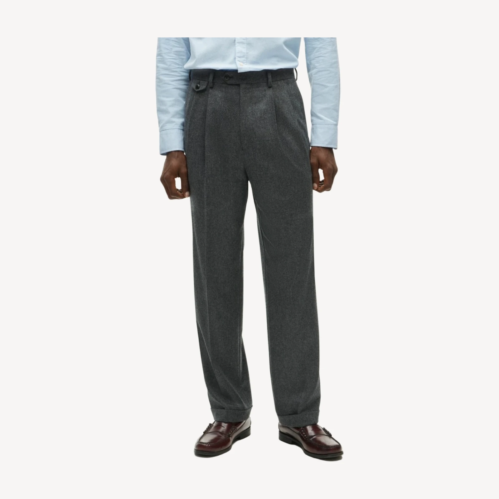 Kenmare Relaxed-fit suit pant in Italian wool flannel