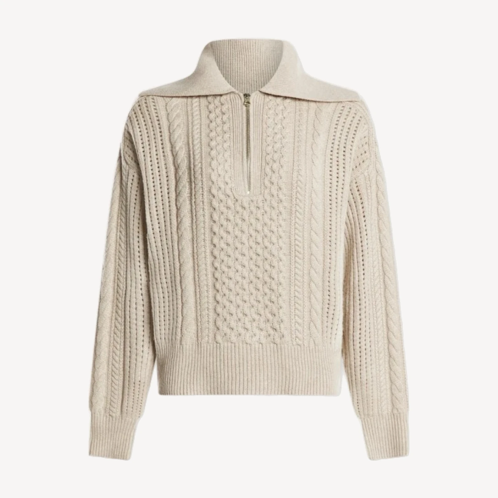 Camello Relaxed Cable Half Zip