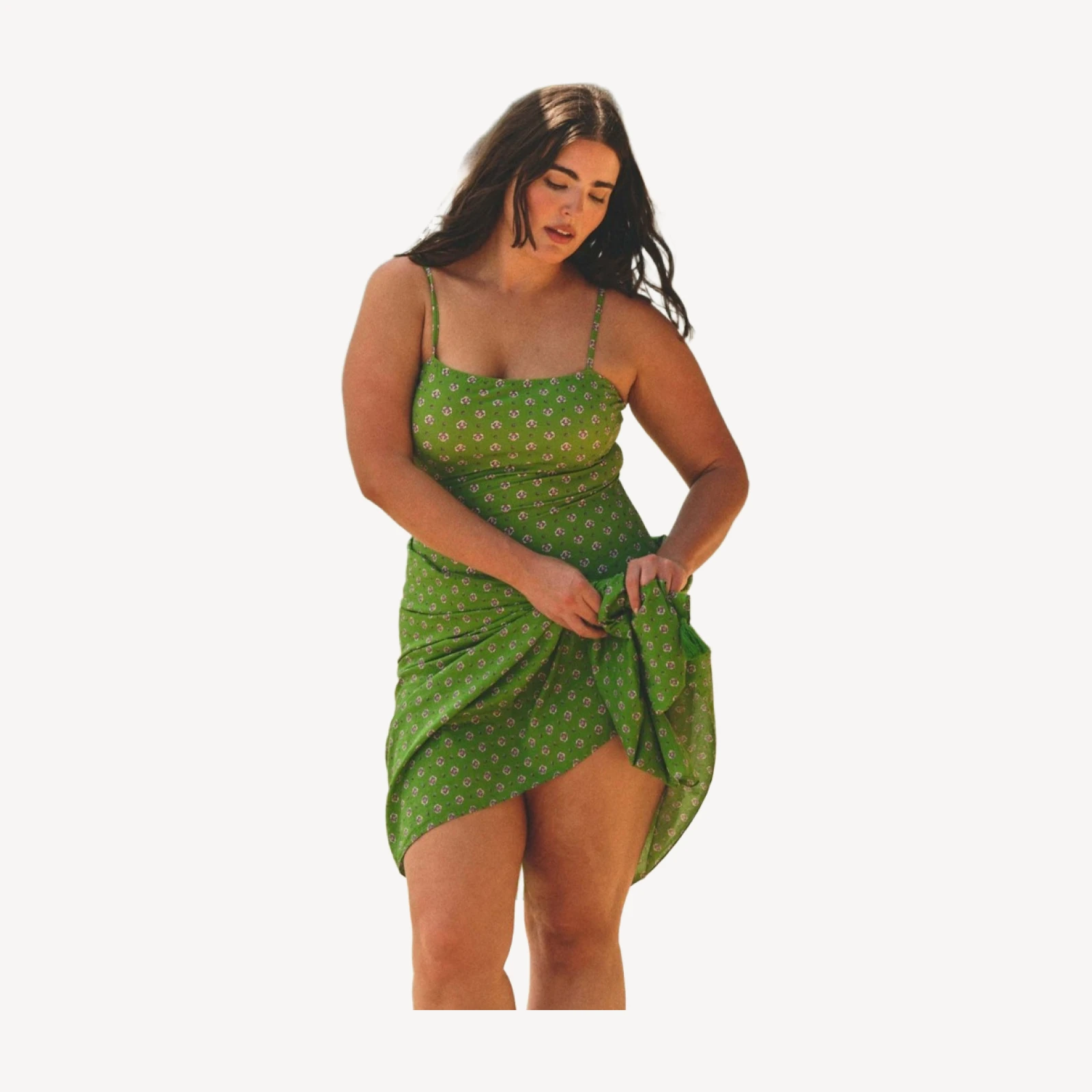 MARBELLA MAILLOT -- VERT CADIZ FOULARD