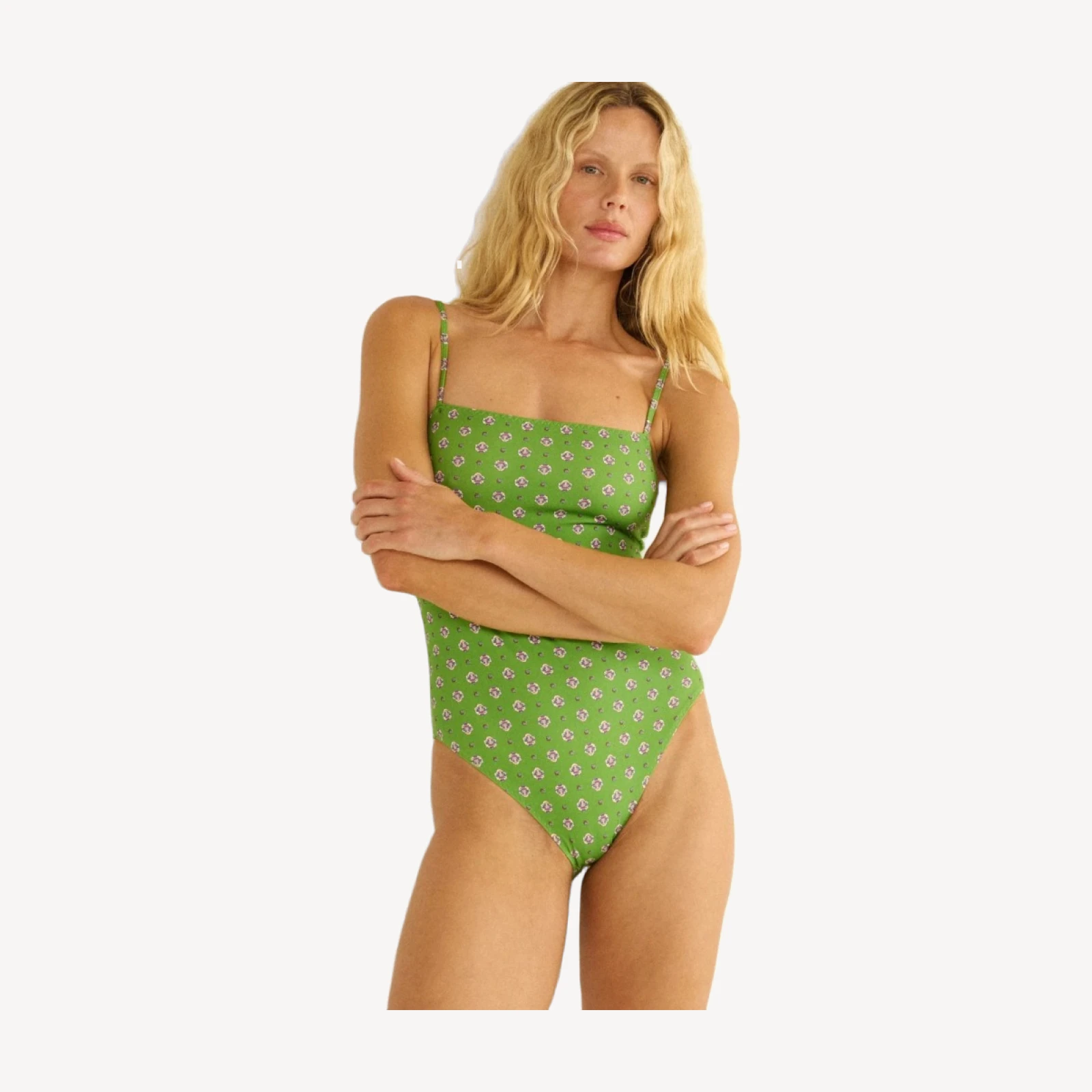 MARBELLA MAILLOT -- VERT CADIZ FOULARD