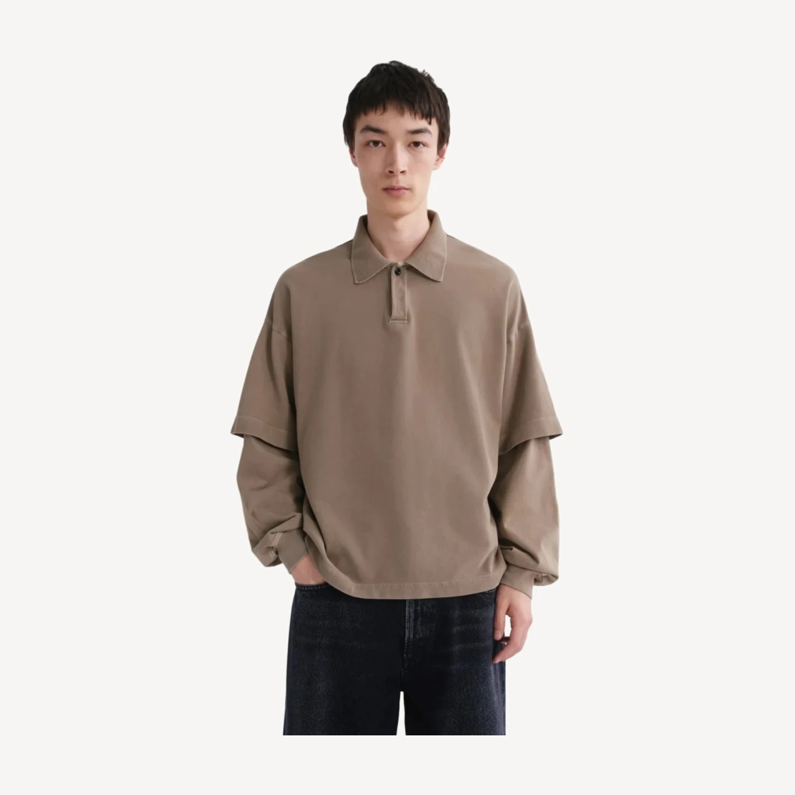 Curren Double Sleeve Polo in Trail