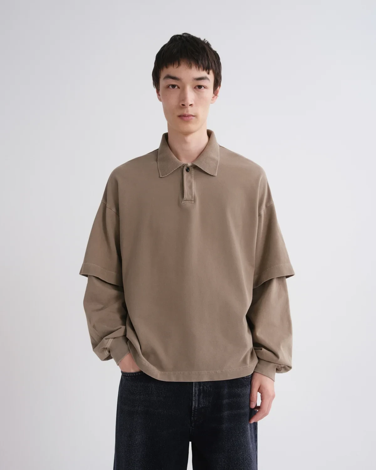 Curren Double Sleeve Polo in Trail