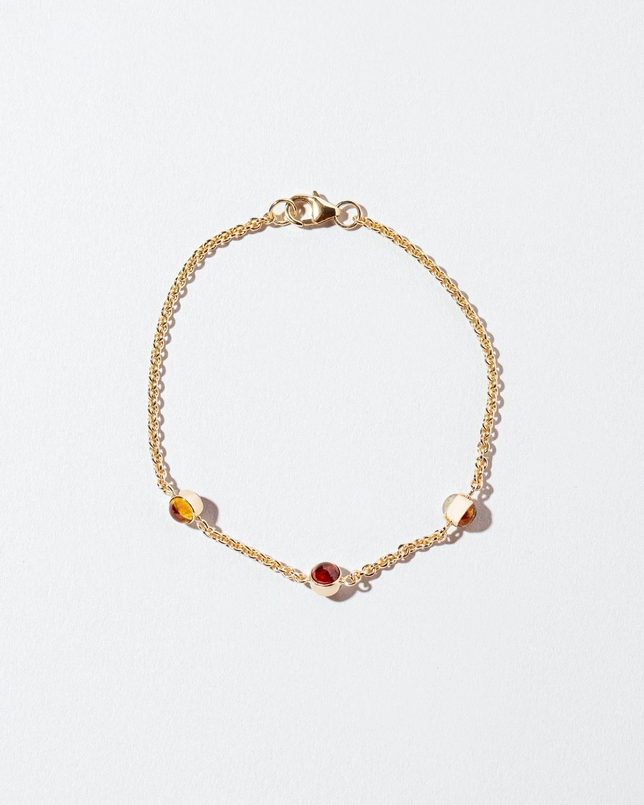 Birthstone Bracelet - Three Bezels