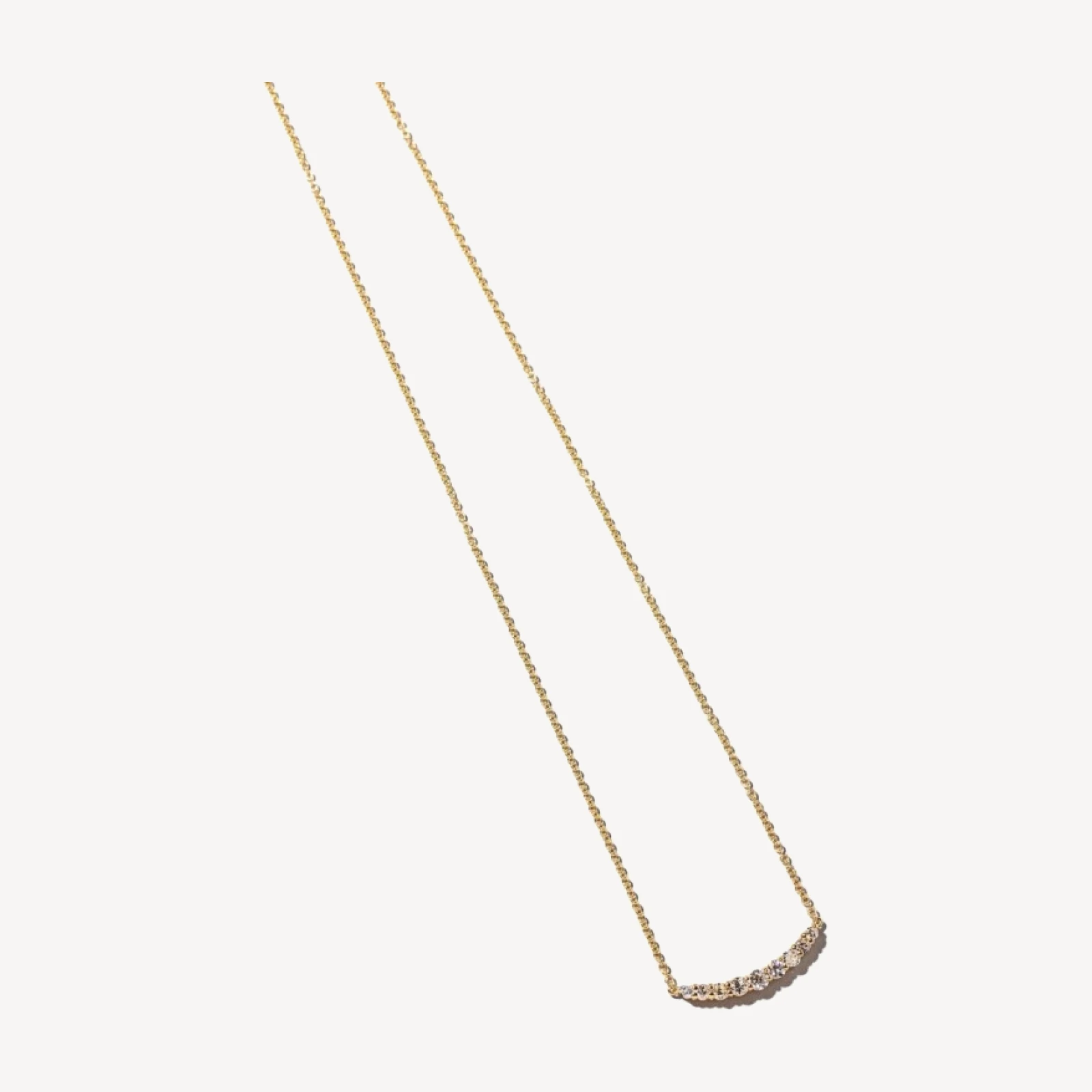 Crescent Necklace - White Diamond