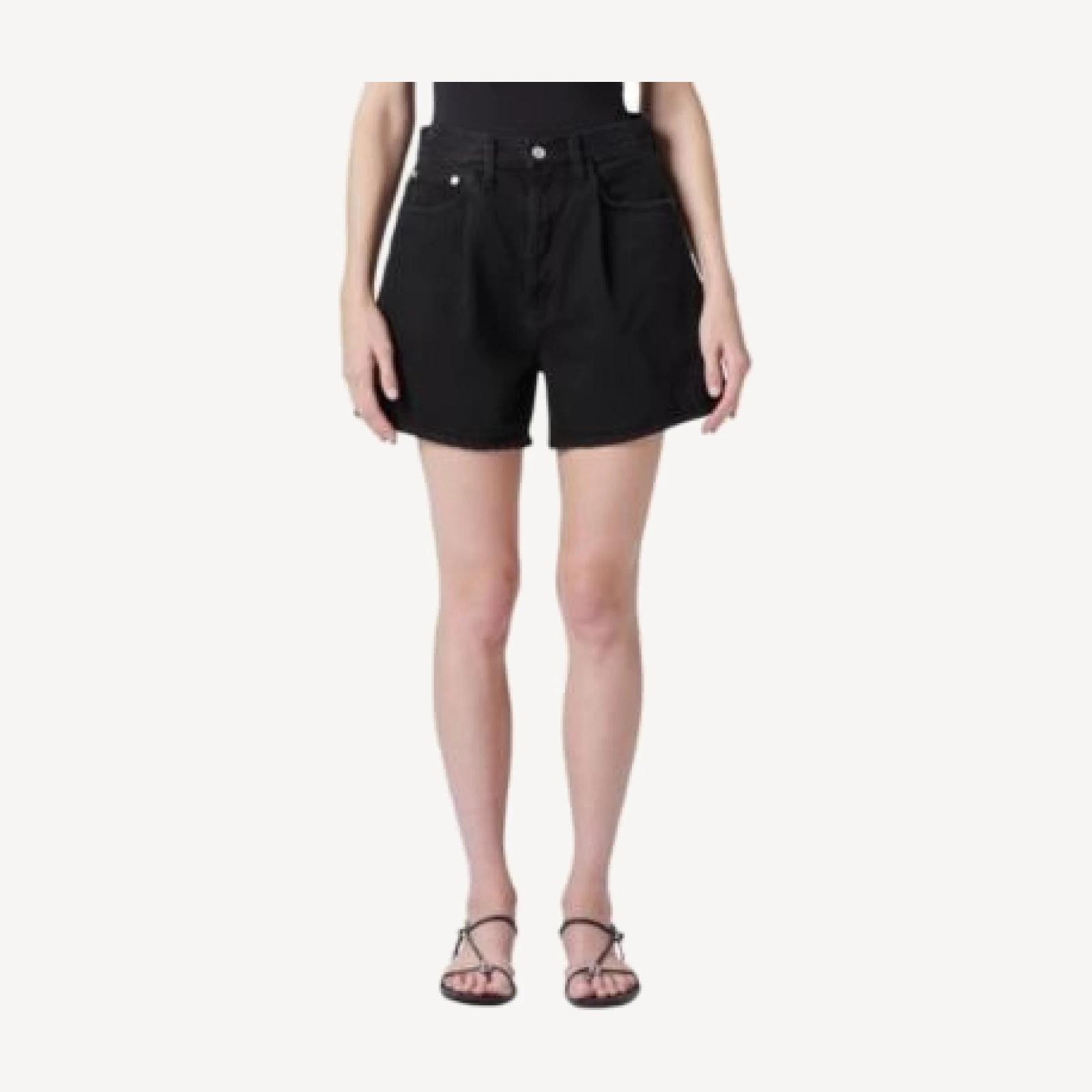 Agolde Rhoda Pleated A Line Shorts