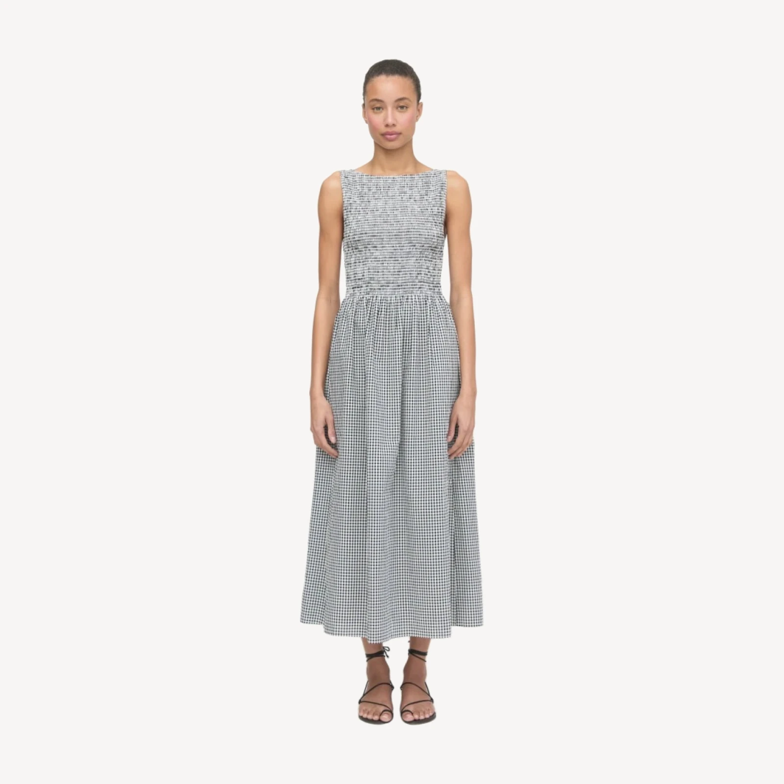The Cosima Nap Dress - Black/Sand Gingham