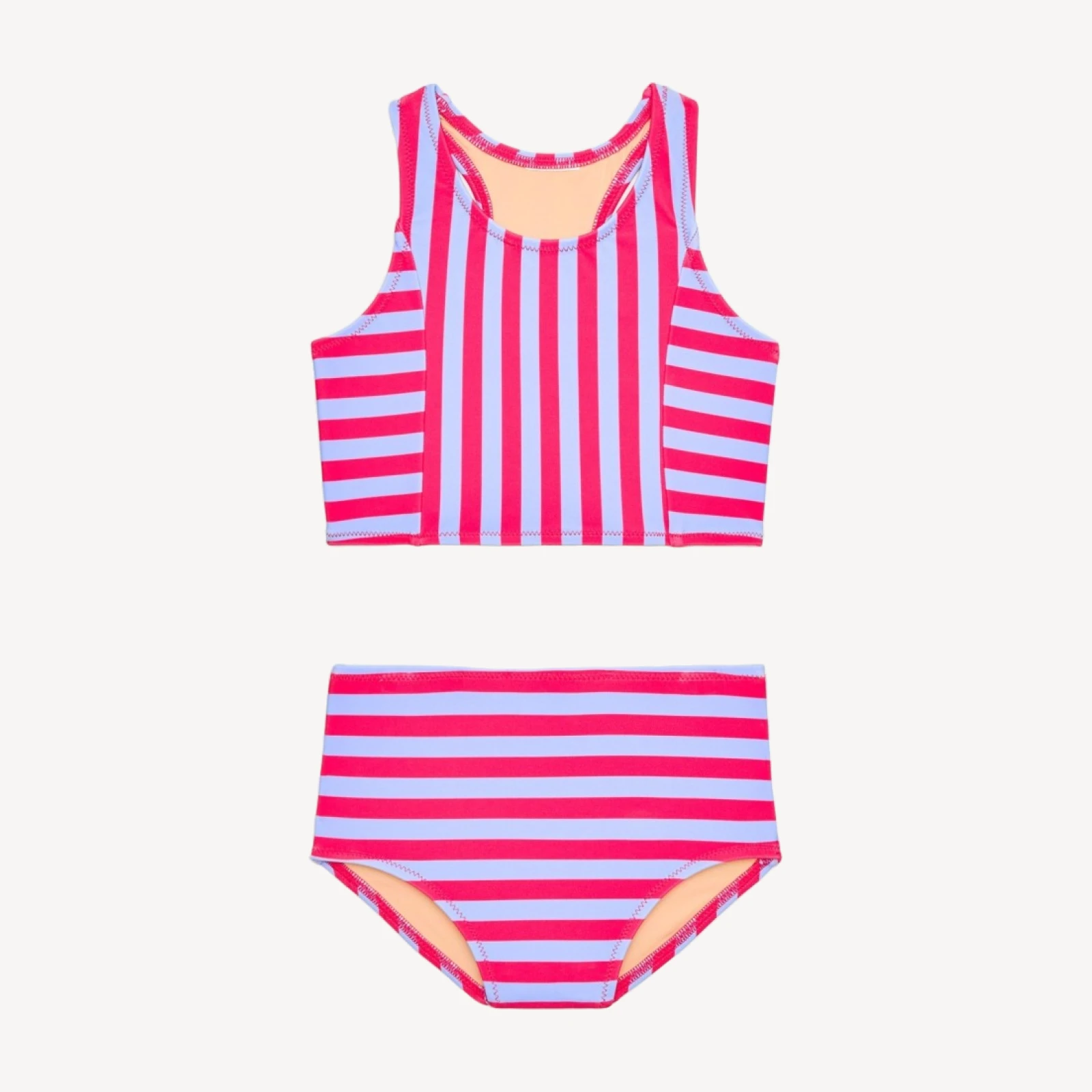 Girls' paneled two-piece swimsuit