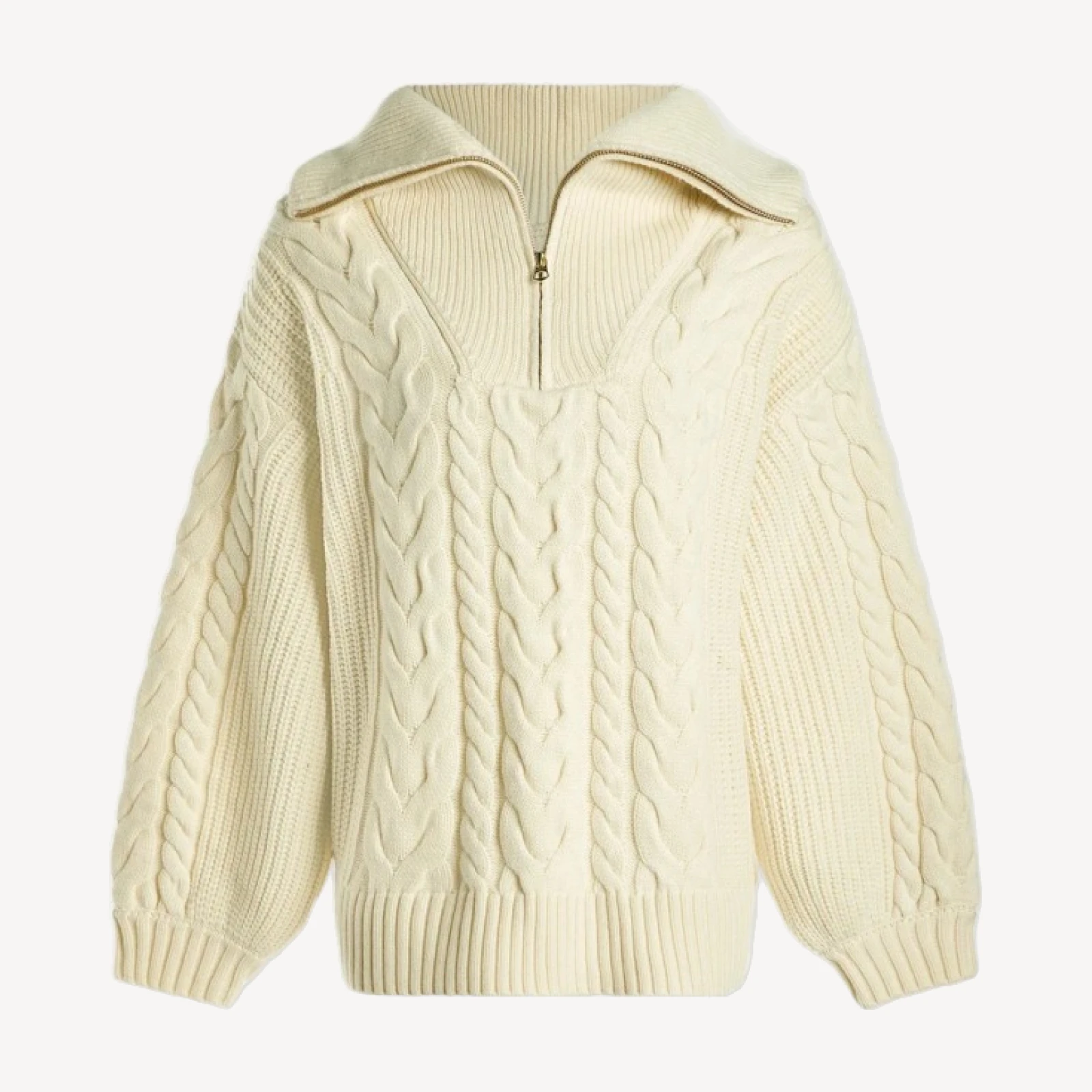 Daria Half Zip Cable Knit