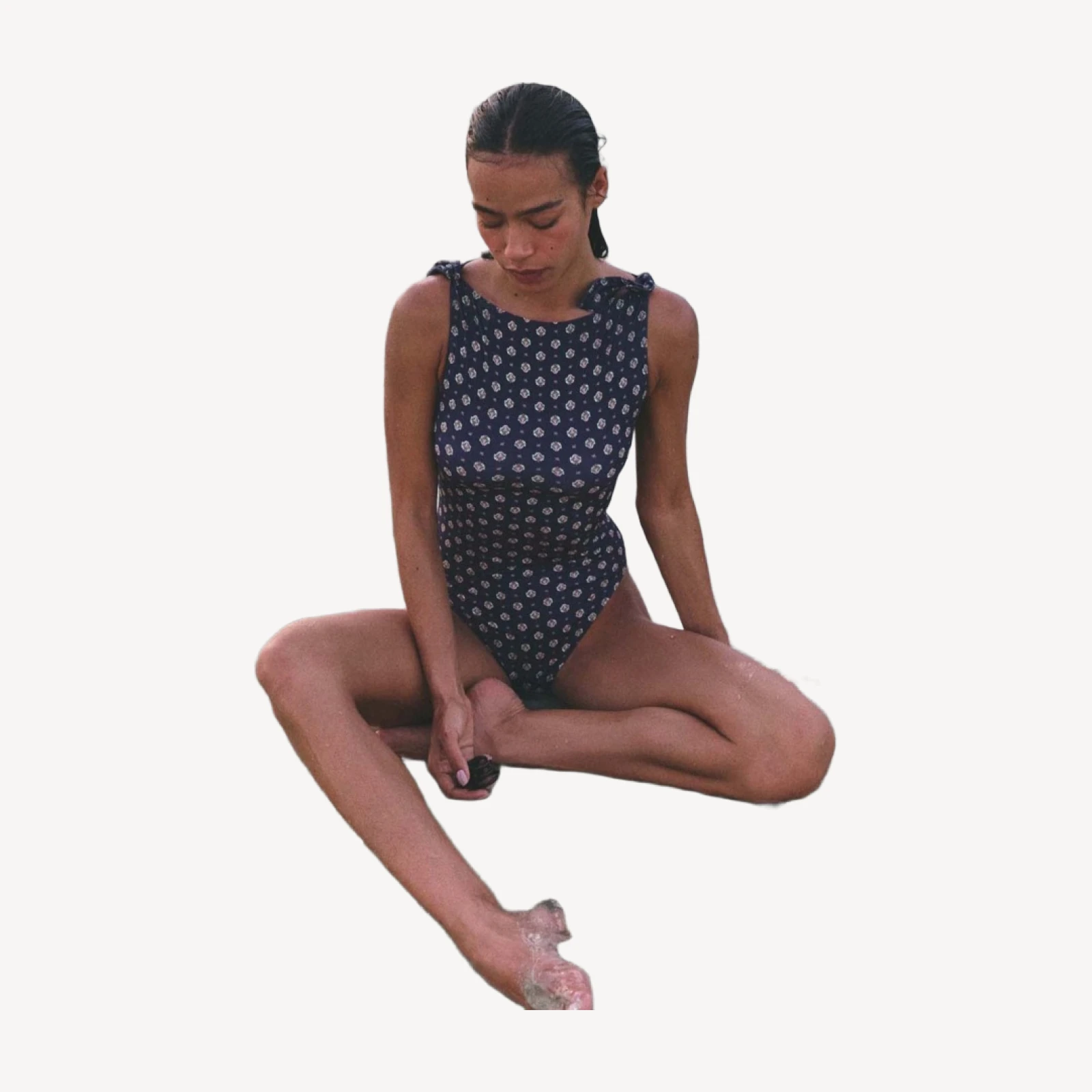 MALTA MAILLOT -- NAVY CADIZ FOULARD