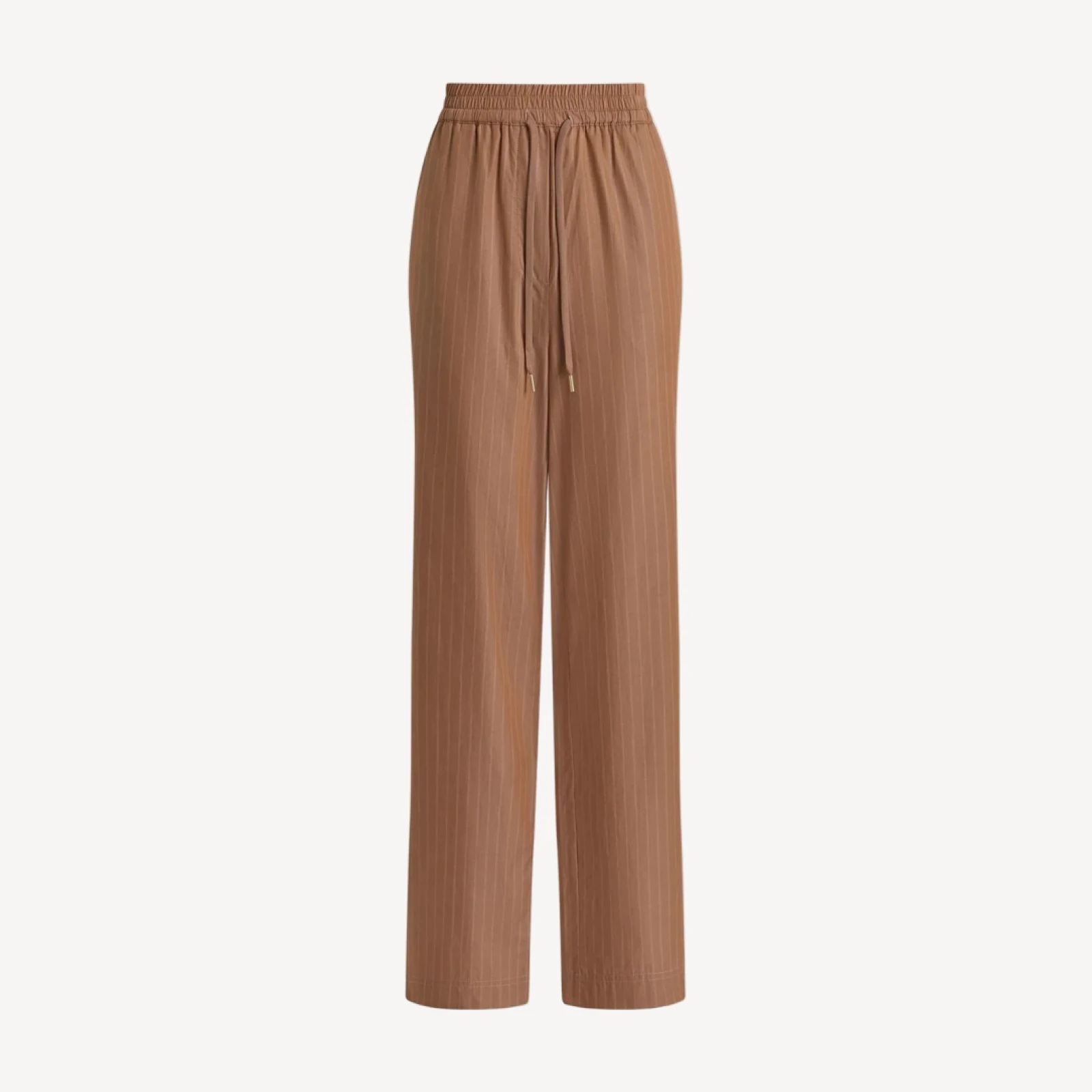 Light Cotton Stripe Straight Leg Pant