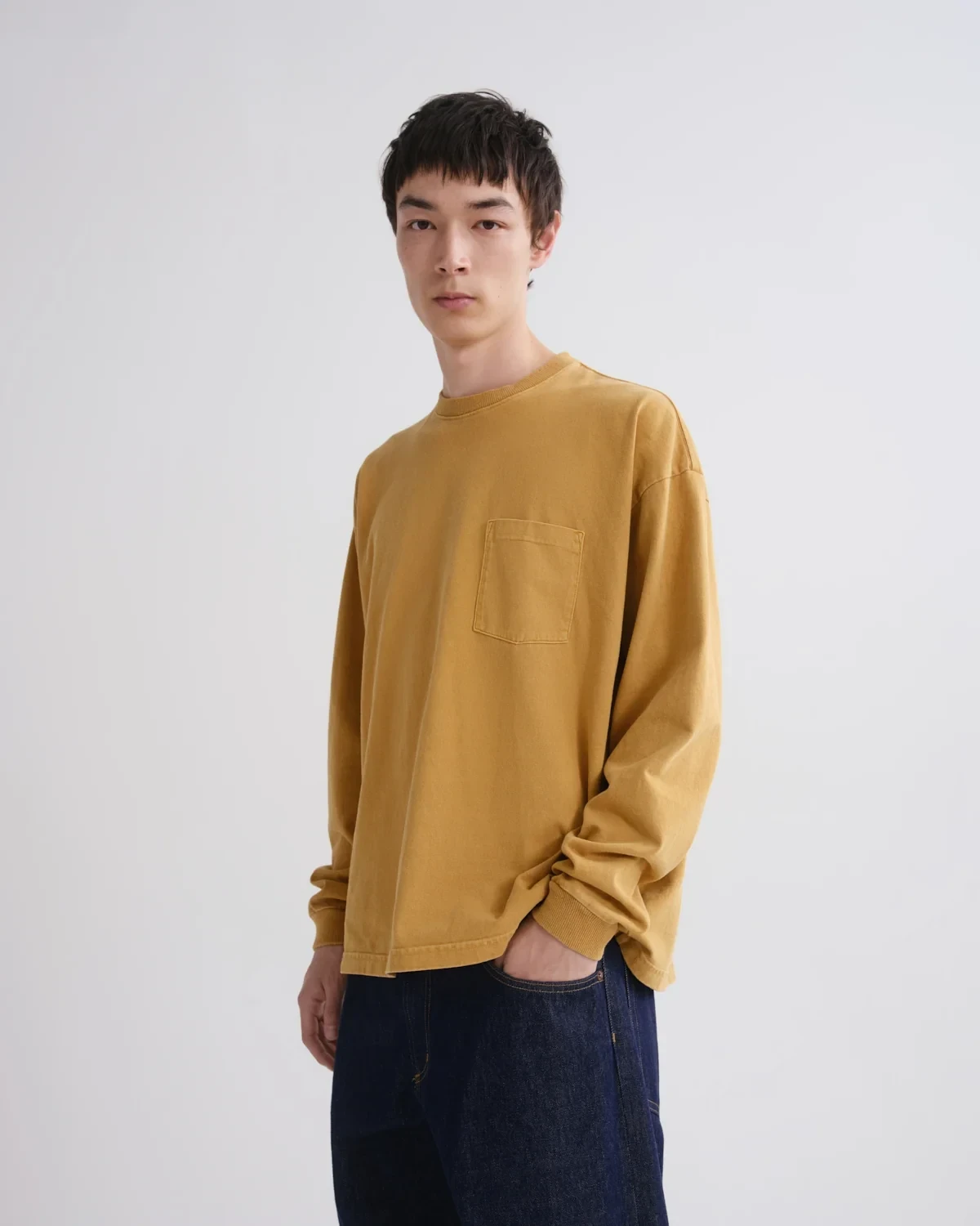 Lucan Long Sleeve Tee in Ochre