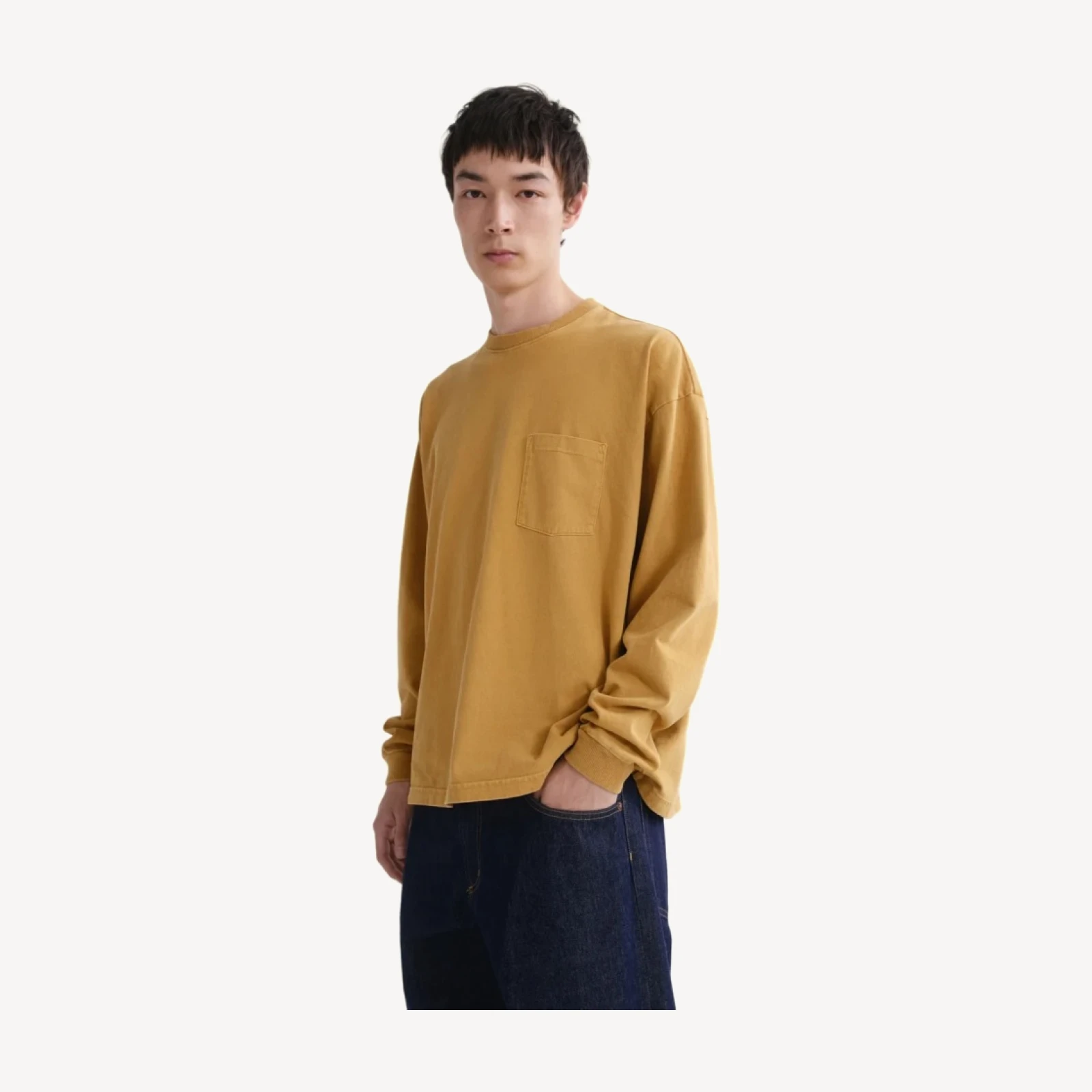 Lucan Long Sleeve Tee in Ochre
