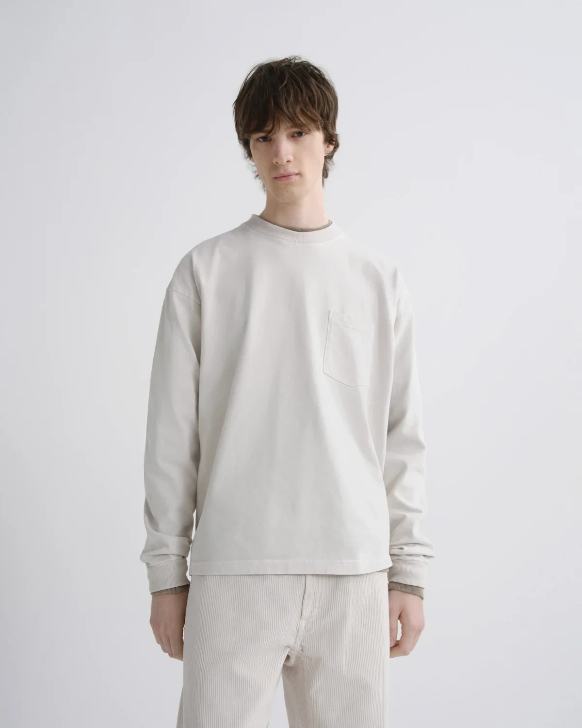Lucan Long Sleeve Tee in Shiro
