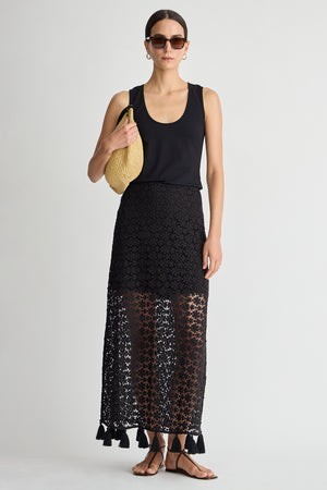 Valeska Tassel Column Skirt