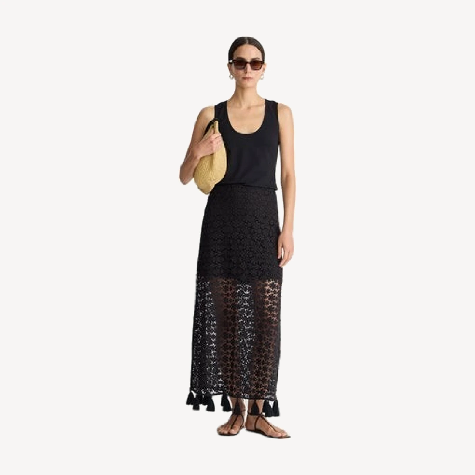 Valeska Tassel Column Skirt