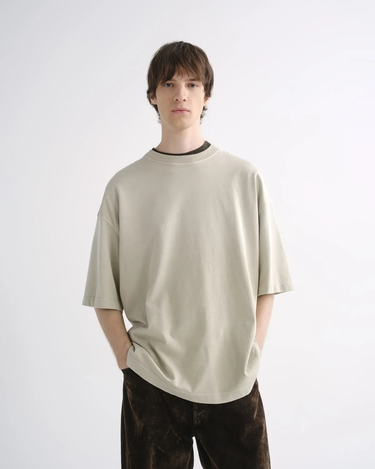 Portman Tee in Lime Stone