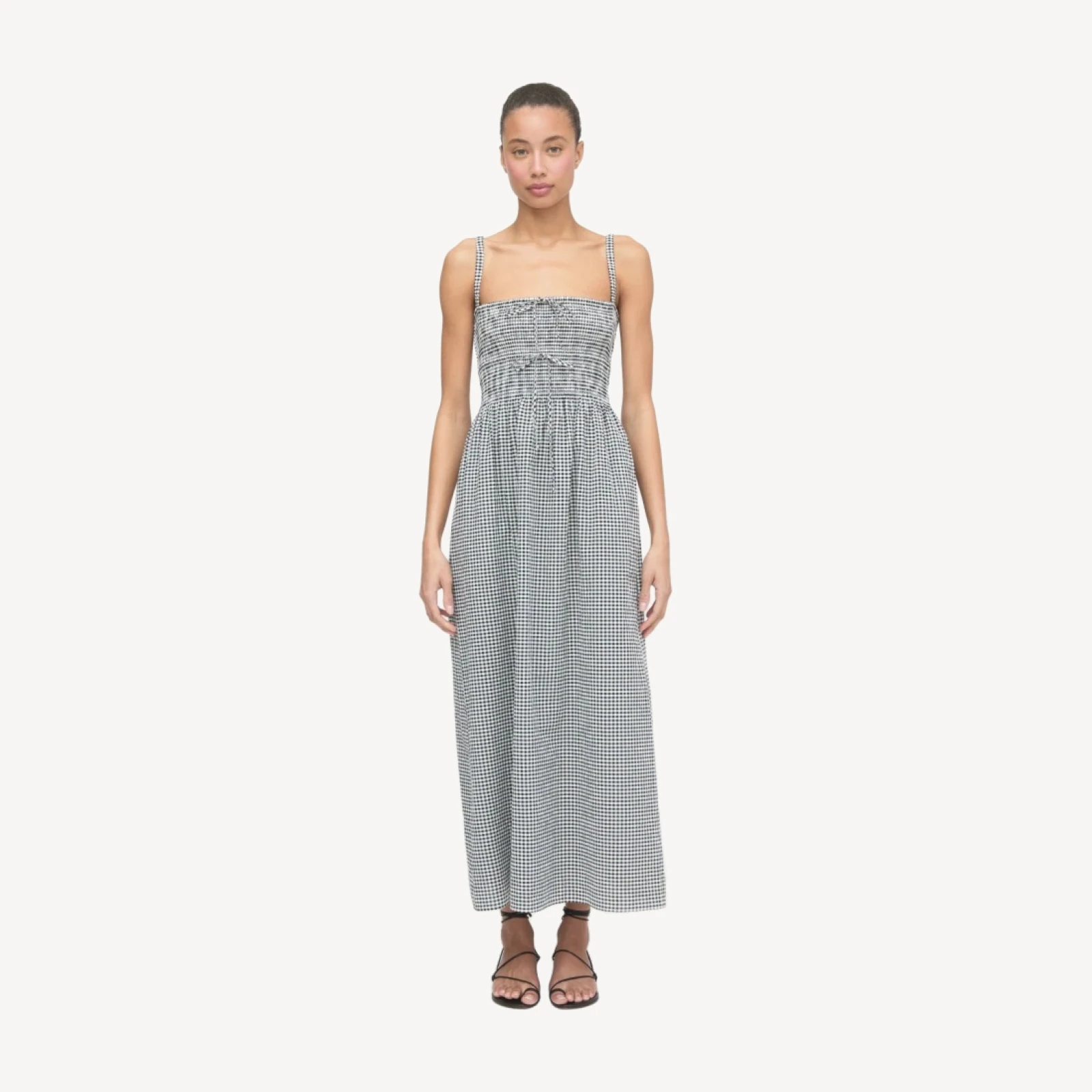 The Larissa Nap Dress - Black/Sand Gingham