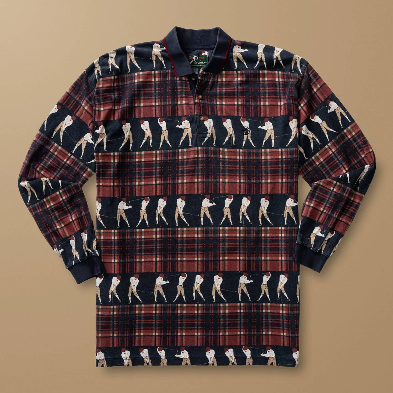 Plaid Golf Motif Rugby XL - Duck Head Vintage