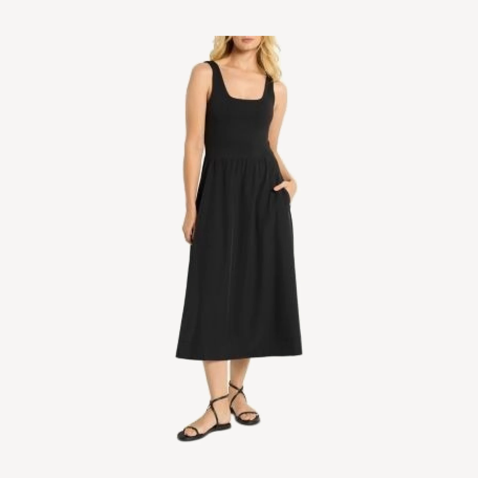 Nic+Zoe Tech Stretch Mixed Media Midi Dress