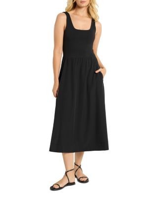 Nic+Zoe Tech Stretch Mixed Media Midi Dress