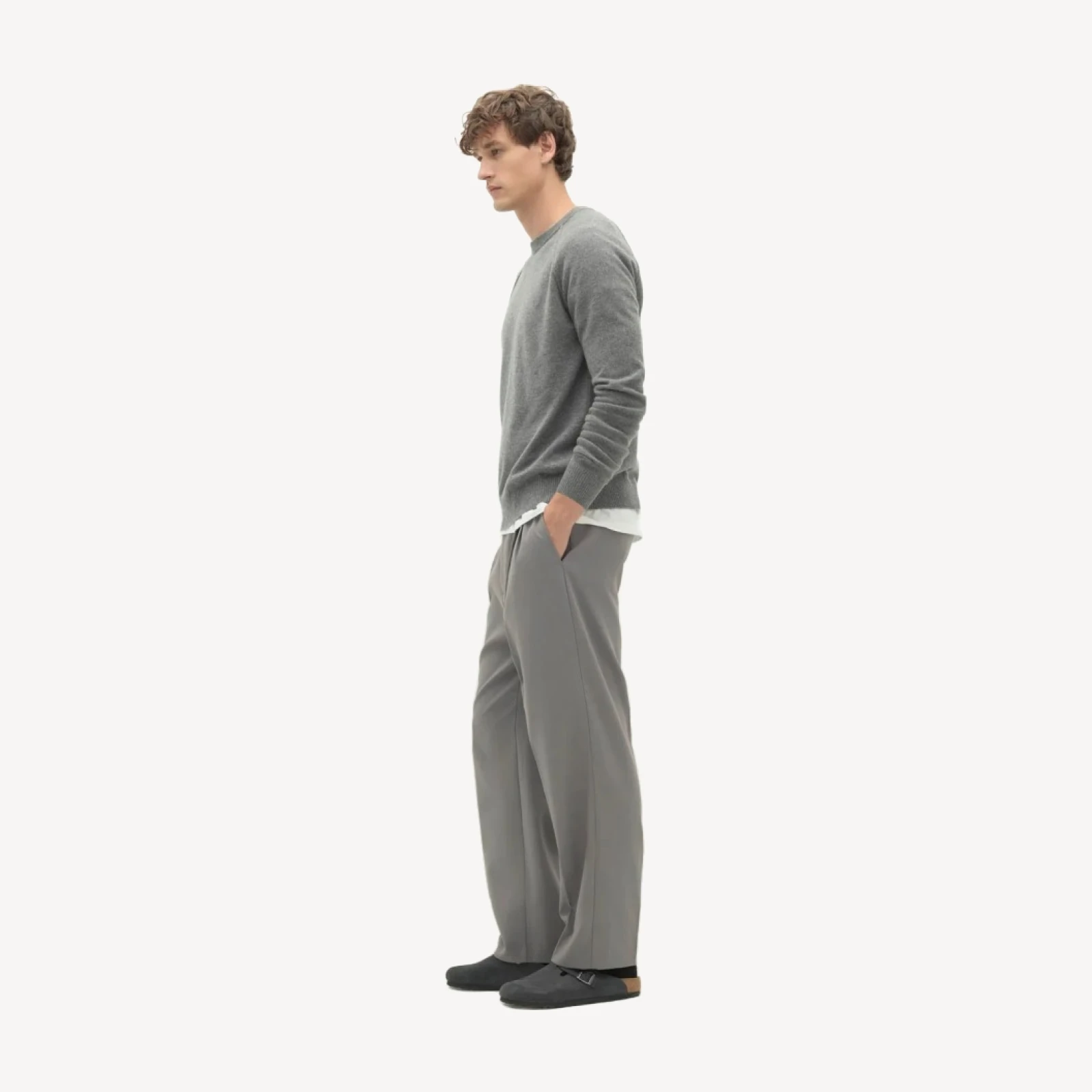 MAGLIONE GIROCOLLO LORENZO IN CASHMERE - THUNDER