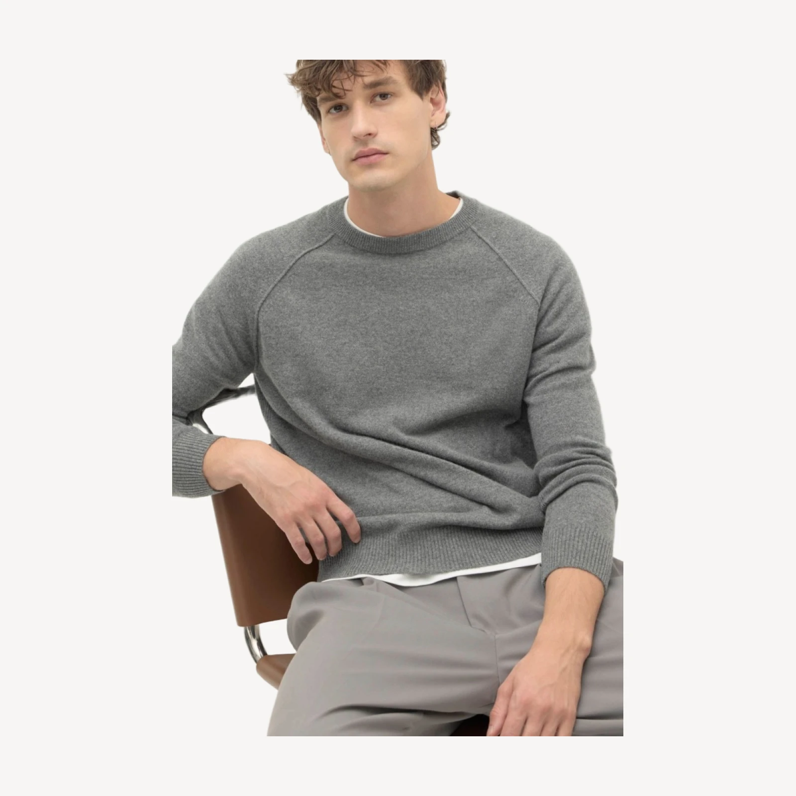 MAGLIONE GIROCOLLO LORENZO IN CASHMERE - THUNDER