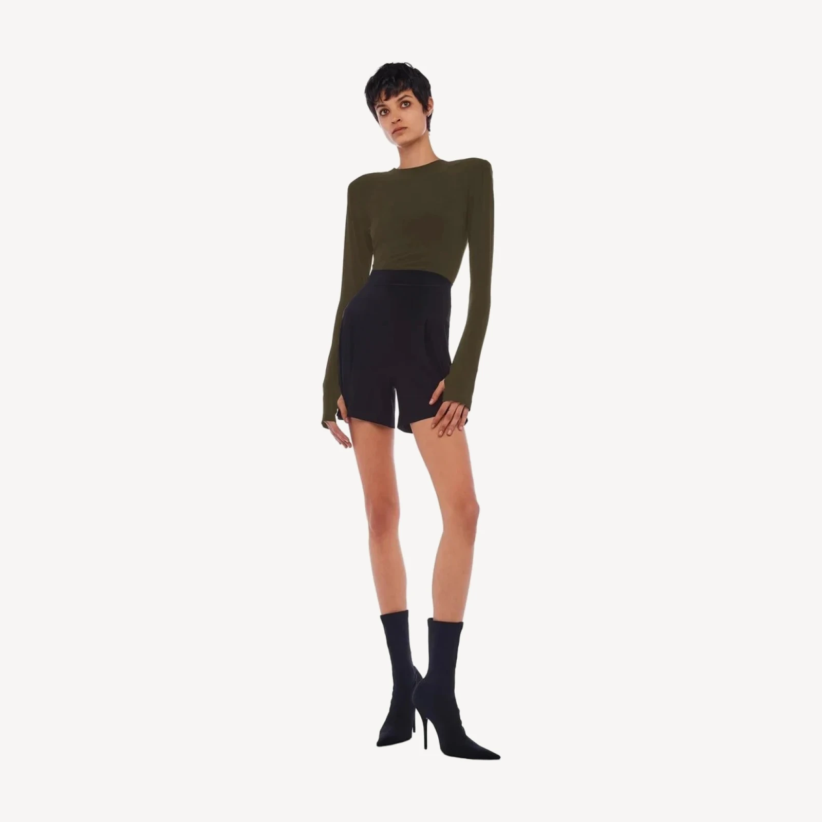 SHOULDER PAD CREW TOP