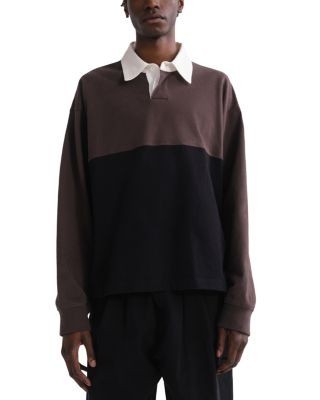 Agolde Cotton Bold Color Block Rugby Polo Shirt