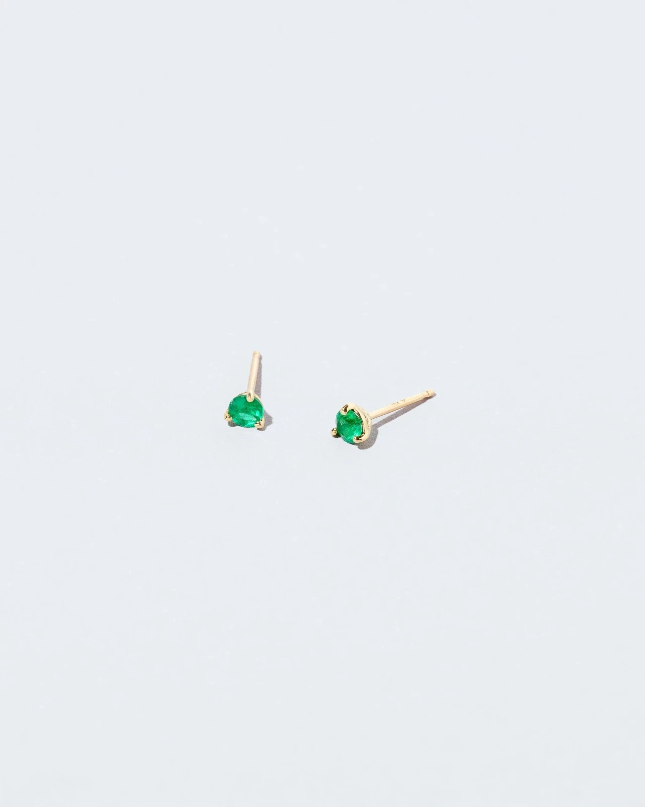 Martini Stud Earrings - Petite Emerald