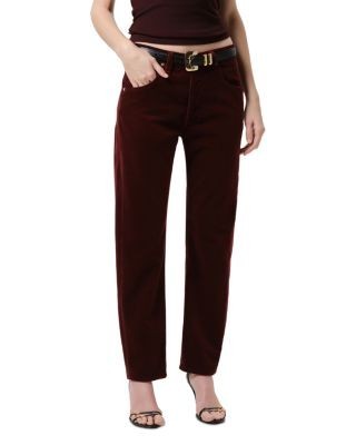 Citizens of Humanity Winslow Low Rise Corduroy Boyfriend Jeans in Bordeaux