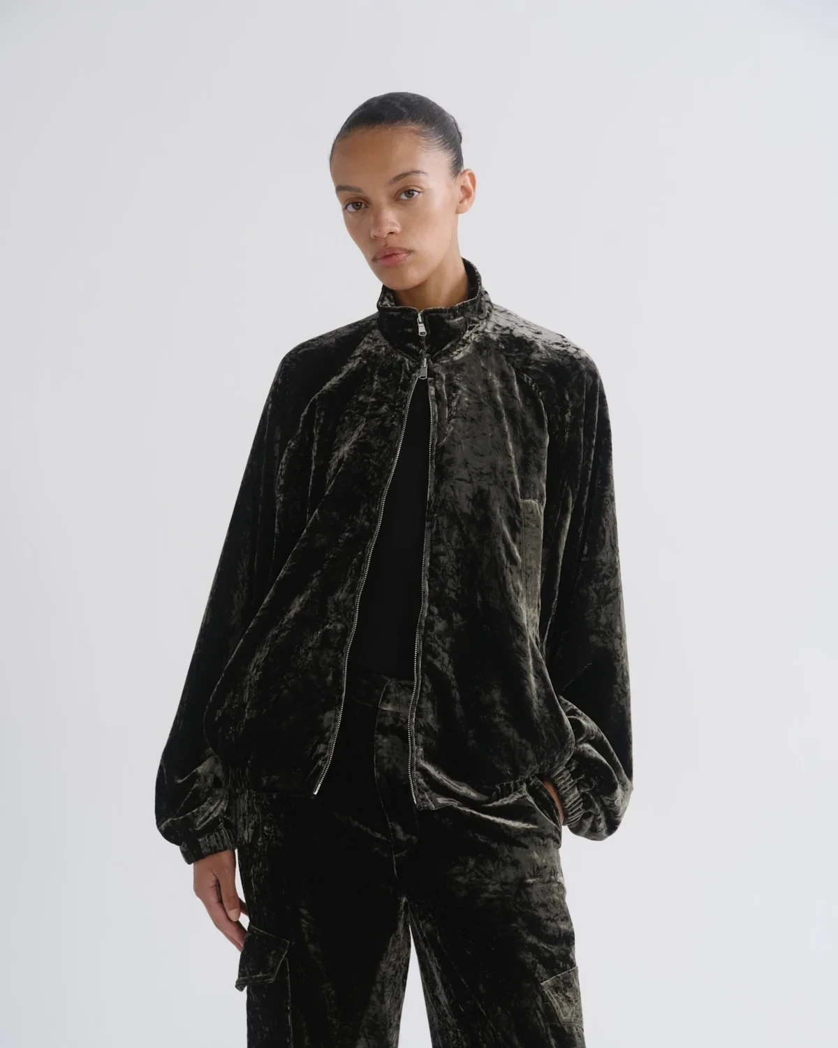 Catrine Bomber (Velvet) in Bronze
