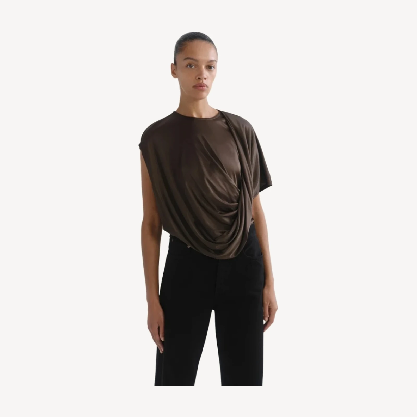 Milena Twist Tee in Bronze