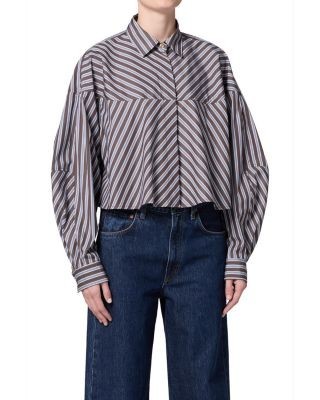 Agolde Agnes Cotton Button Front Shirt