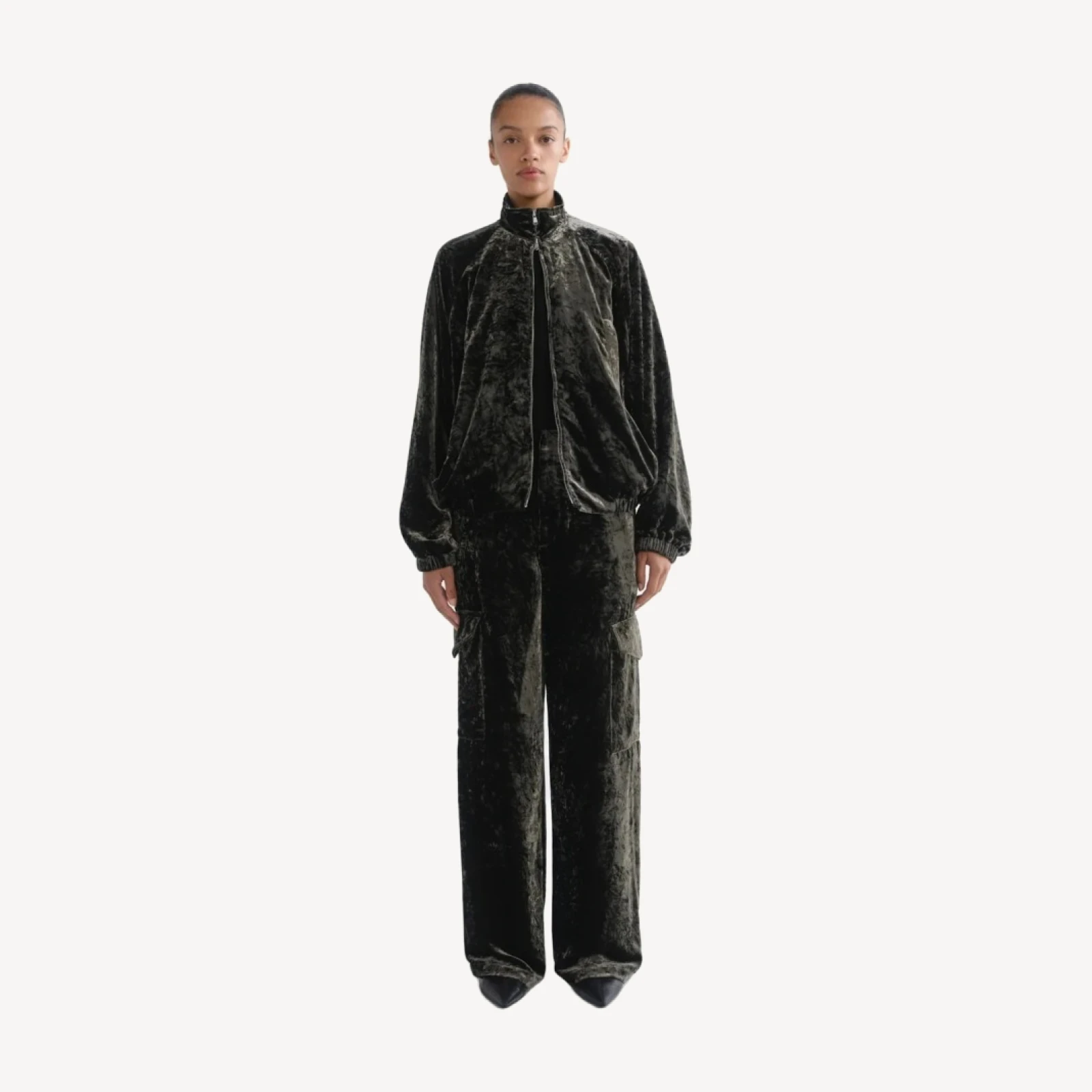 Shara Pant (Velvet) in Bronze