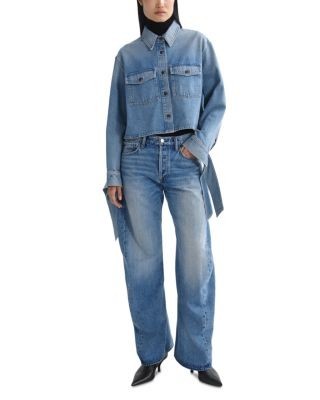 Agolde Hewitt Cropped Denim Shirt