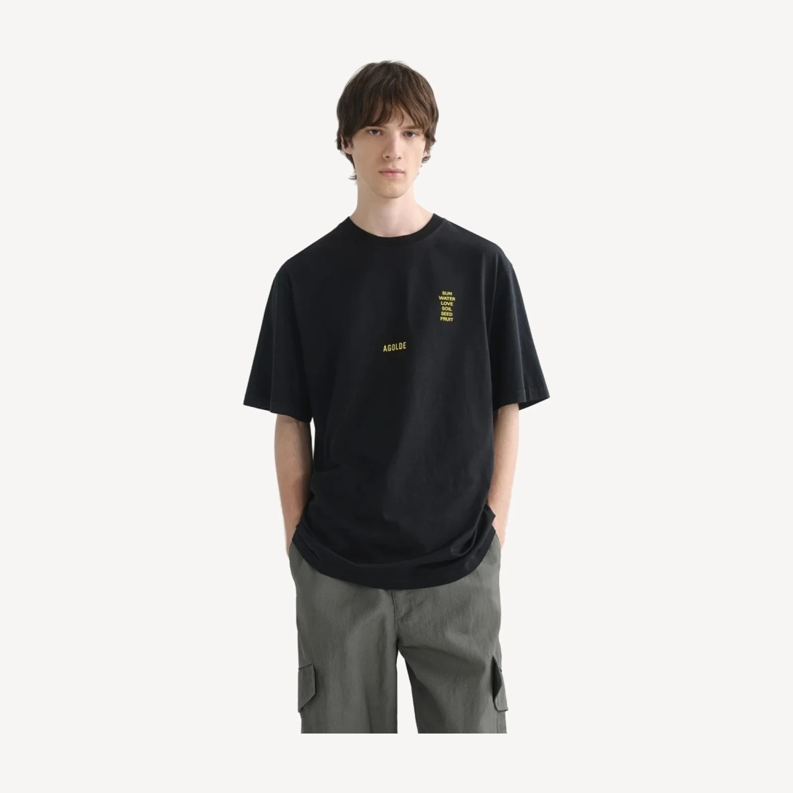 Ron Finley Short Sleeve Tee in Washed Black