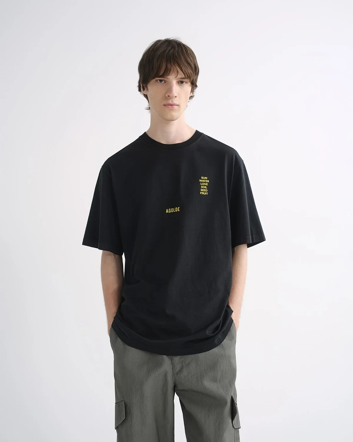 Ron Finley Short Sleeve Tee in Washed Black