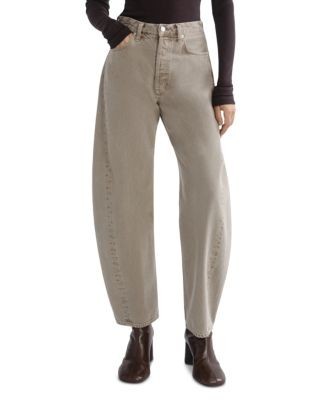 Agolde Luna Pieced High Rise Curved Tapered Jeans in Cedar