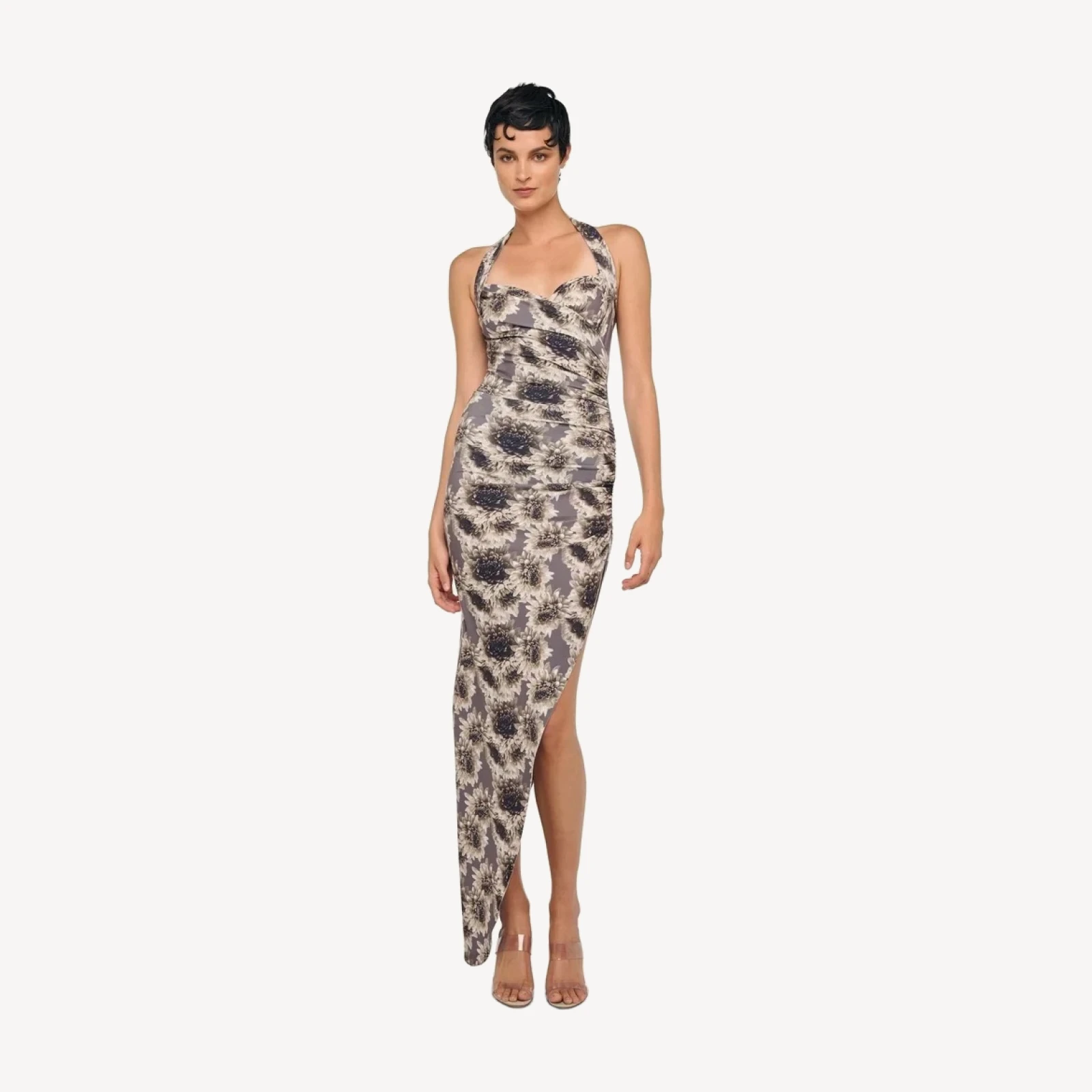 CAYLA SIDE DRAPE GOWN