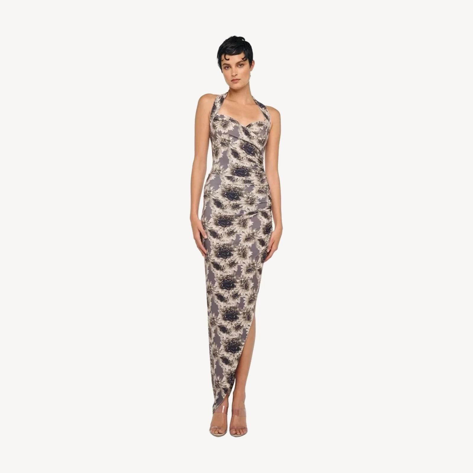 CAYLA SIDE DRAPE GOWN