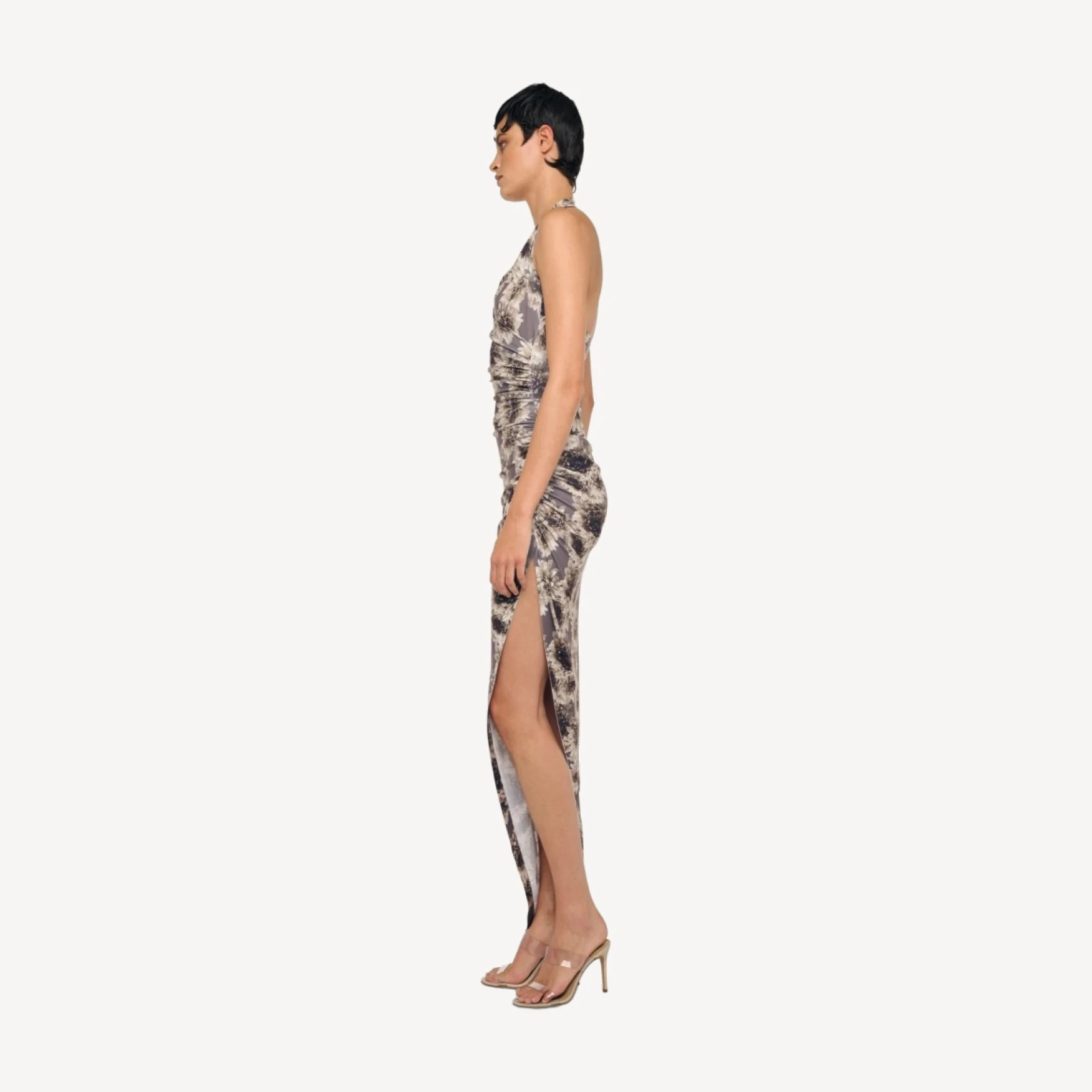 CAYLA SIDE DRAPE GOWN