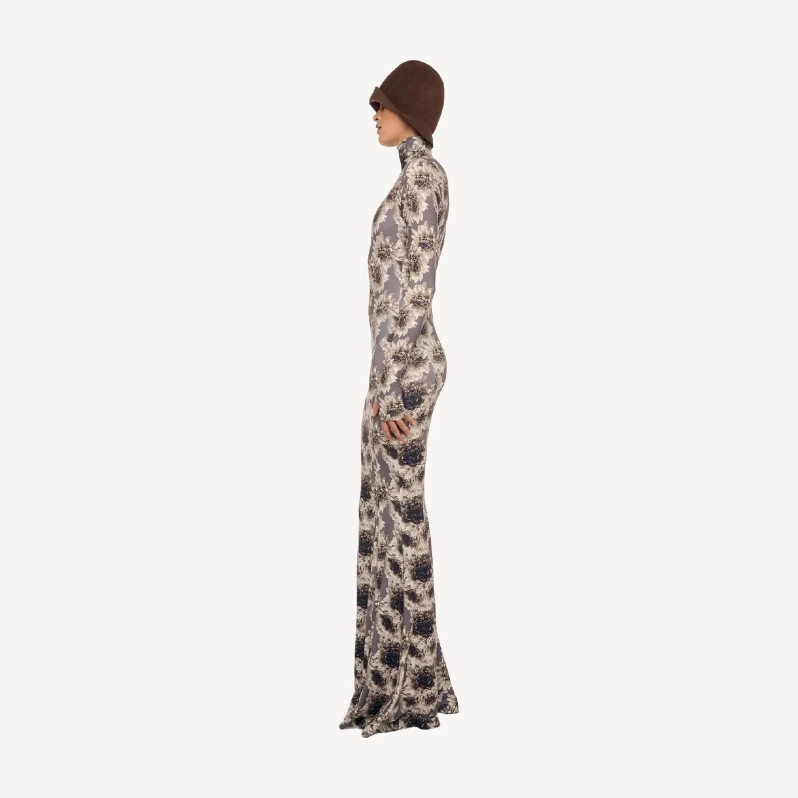 LONG SLEEVE TURTLE FISHTAIL GOWN