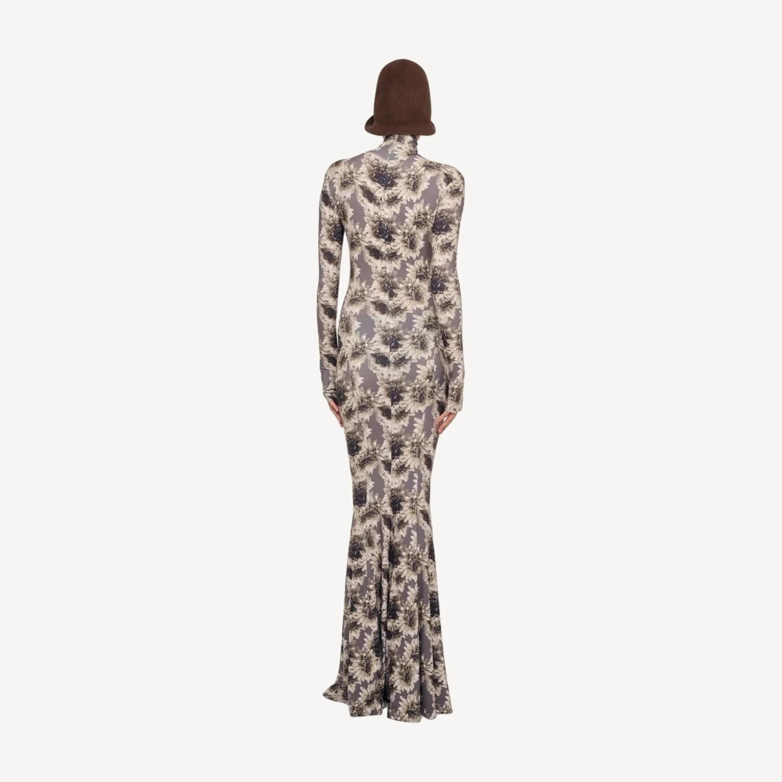 LONG SLEEVE TURTLE FISHTAIL GOWN