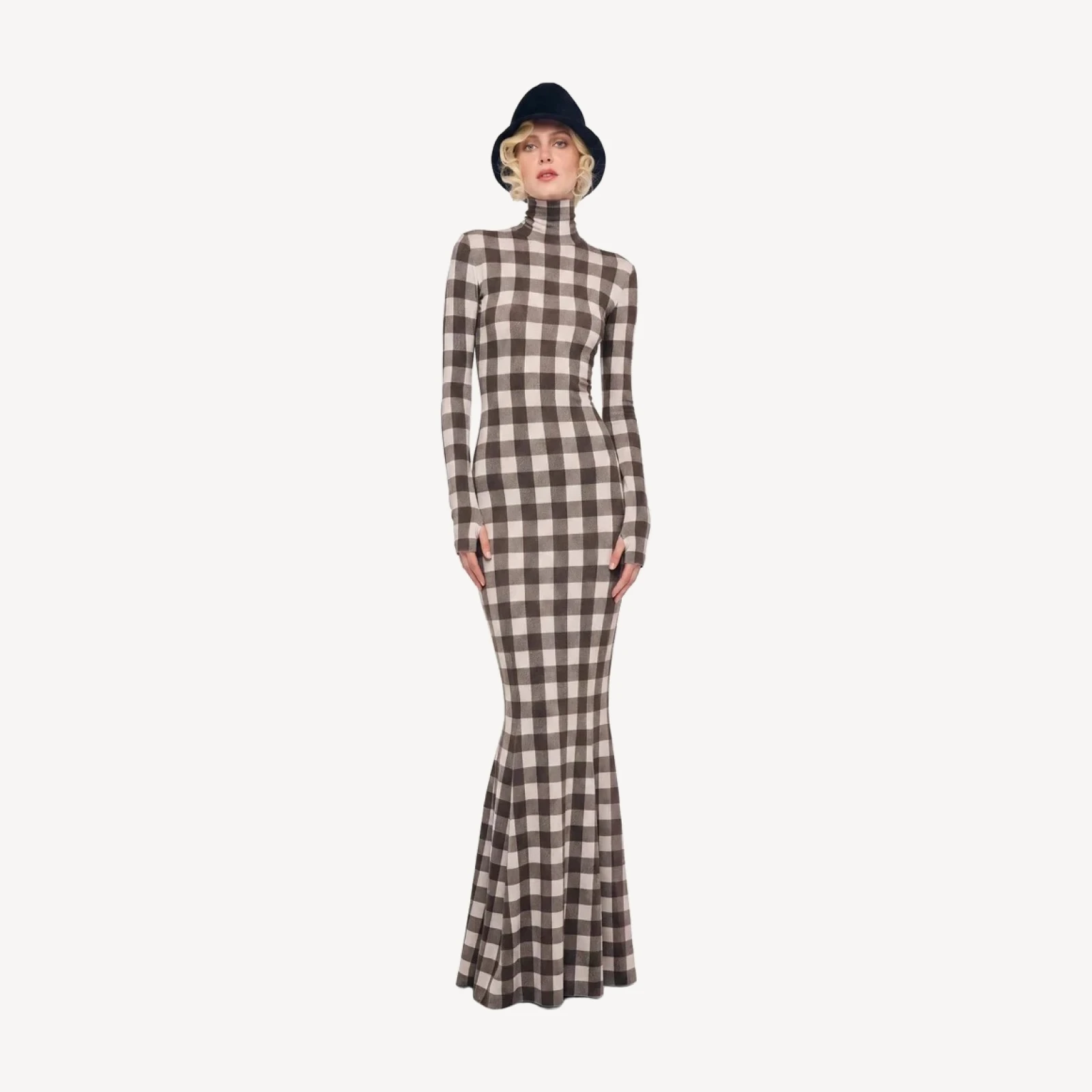 LONG SLEEVE TURTLE FISHTAIL GOWN