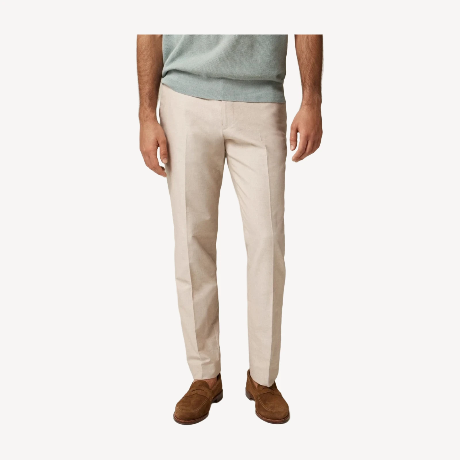 Ludlow Slim-fit suit pant in Portuguese cotton oxford